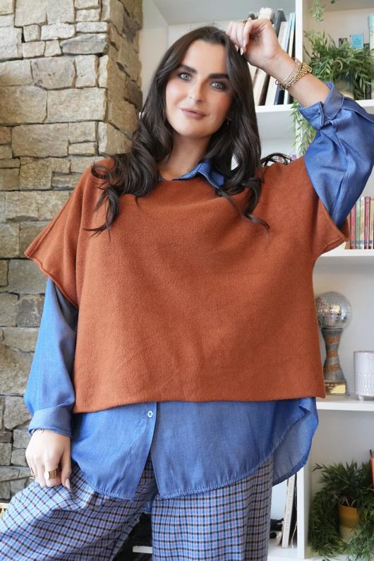 Conrad Layer Knit Rust 